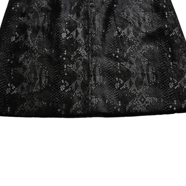 極美品 SAINT LAURENT サンローラン ベルベットスネークエフェクト Aライン ミディスカート 630863 Y744N ベルベット パイソン柄 Aライン ミディ丈 スカート 中古 4a002646