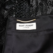 画像をギャラリービューアに読み込む, 極美品 SAINT LAURENT サンローラン ベルベットスネークエフェクト Aライン ミディスカート 630863 Y744N ベルベット パイソン柄 Aライン ミディ丈 スカート 中古 4a002646