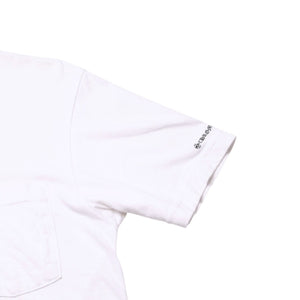 CHROME HEARTS クロムハーツ NECK LOGO S/S TEE ポケット付き 半袖Tシャツ ホワイト スクロールラベルロゴ CHロゴ ホワイト Sサイズ 美品 中古 4a003224