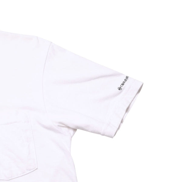 CHROME HEARTS クロムハーツ NECK LOGO S/S TEE ポケット付き 半袖Tシャツ ホワイト スクロールラベルロゴ CHロゴ ホワイト Sサイズ 美品 中古 4a003224