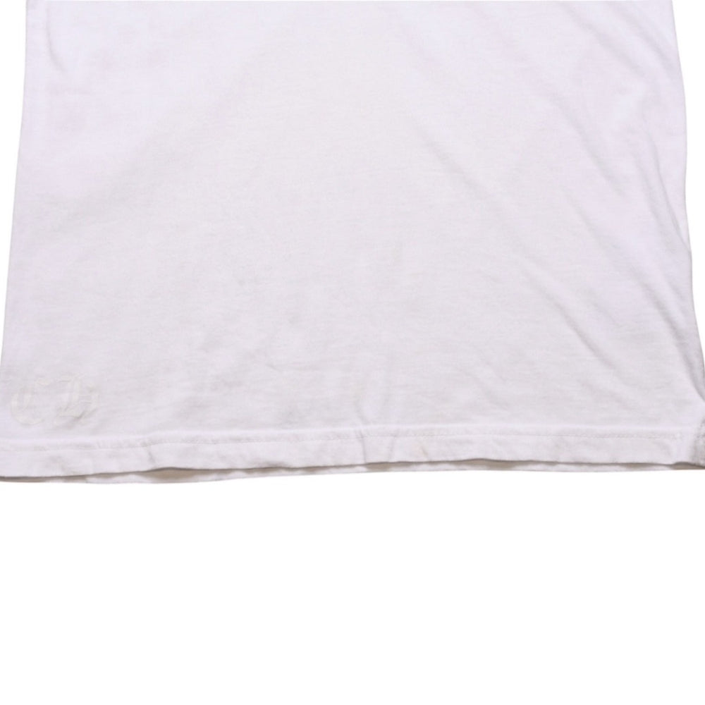 CHROME HEARTS クロムハーツ NECK LOGO S/S TEE ポケット付き 半袖Tシャツ ホワイト スクロールラベルロゴ CHロゴ ホワイト Sサイズ 美品 中古 4a003224