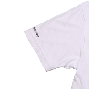 CHROME HEARTS クロムハーツ NECK LOGO S/S TEE ポケット付き 半袖Tシャツ ホワイト スクロールラベルロゴ CHロゴ ホワイト Sサイズ 美品 中古 4a003224