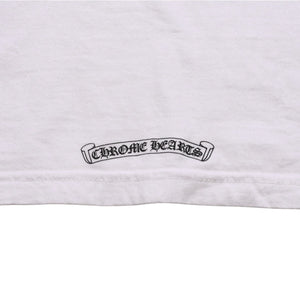 CHROME HEARTS クロムハーツ NECK LOGO S/S TEE ポケット付き 半袖Tシャツ ホワイト スクロールラベルロゴ CHロゴ ホワイト Sサイズ 美品 中古 4a003224