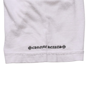 CHROME HEARTS クロムハーツ NECK LOGO S/S TEE ポケット付き 半袖Tシャツ ホワイト スクロールラベルロゴ CHロゴ ホワイト Sサイズ 美品 中古 4a003224
