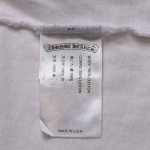 CHROME HEARTS クロムハーツ NECK LOGO S/S TEE ポケット付き 半袖Tシャツ ホワイト スクロールラベルロゴ CHロゴ ホワイト Sサイズ 美品 中古 4a003224