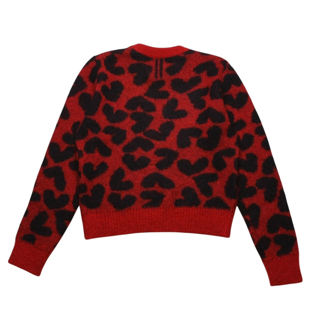 SAINT LAURENT PARIS サンローラン パリ モヘアニット レッド ブラック ハート 353754 エディー期 美品 中古 4a002704