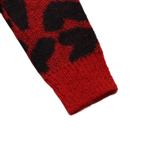 SAINT LAURENT PARIS サンローラン パリ モヘアニット レッド ブラック ハート 353754 エディー期 美品 中古 4a002704