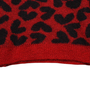 SAINT LAURENT PARIS サンローラン パリ モヘアニット レッド ブラック ハート 353754 エディー期 美品 中古 4a002704