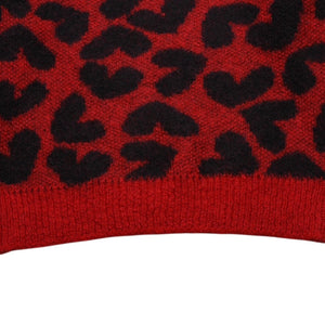 SAINT LAURENT PARIS サンローラン パリ モヘアニット レッド ブラック ハート 353754 エディー期 美品 中古 4a002704
