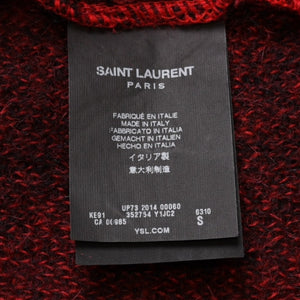 SAINT LAURENT PARIS サンローラン パリ モヘアニット レッド ブラック ハート 353754 エディー期 美品 中古 4a002704