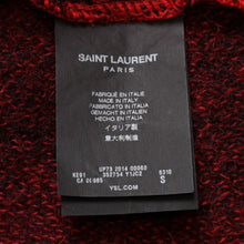 画像をギャラリービューアに読み込む, SAINT LAURENT PARIS サンローラン パリ モヘアニット レッド ブラック ハート 353754 エディー期 美品 中古 4a002704