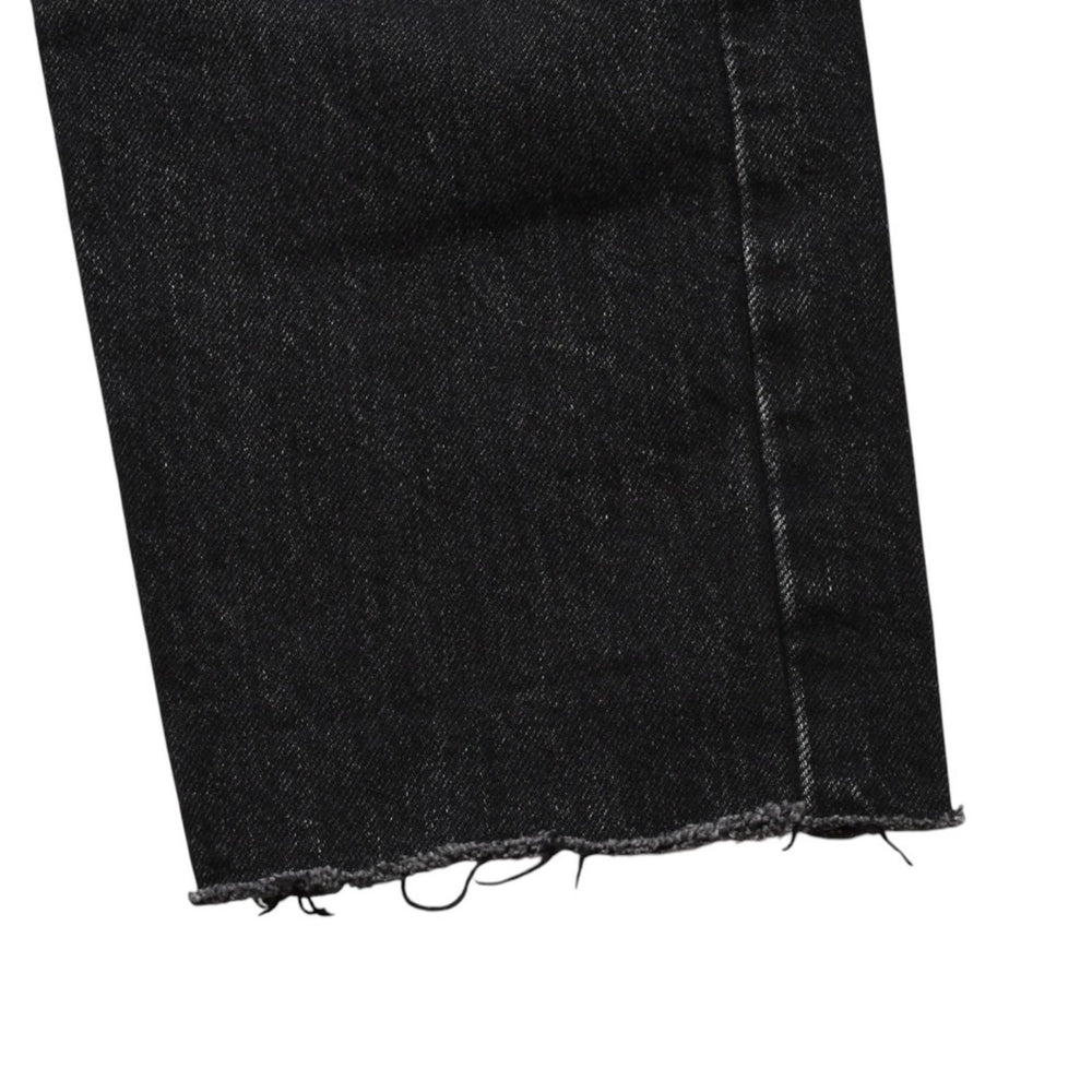 Very Good Condition SAINT LAURENT Denim Pants Uncut Denim Black Gray Silver Hardware Size 24 Used 4a002653