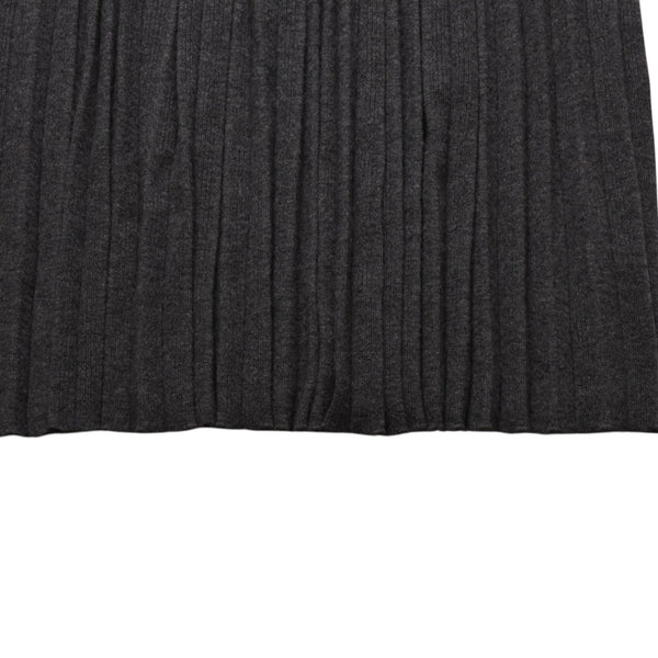 CHANEL シャネル ワンピース ノースリーブ スカート グレー ニット ココマーク タグ欠品 美品 中古 4a002620