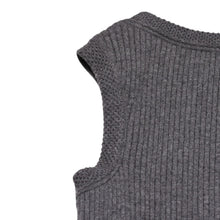 Load image into Gallery viewer, CHANEL シャネル ワンピース ノースリーブ スカート グレー ニット ココマーク タグ欠品 美品 中古 4a002620