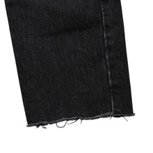 画像をギャラリービューアに読み込む, 極美品 SAINT LAURENT サンローラン デニムパンツ 切りっぱなし デニム ブラック グレー シルバー金具 サイズ24 中古 4a002653