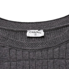 Load image into Gallery viewer, CHANEL シャネル ワンピース ノースリーブ スカート グレー ニット ココマーク タグ欠品 美品 中古 4a002620