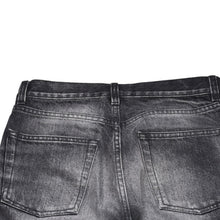 画像をギャラリービューアに読み込む, 極美品 SAINT LAURENT サンローラン デニムパンツ 切りっぱなし デニム ブラック グレー シルバー金具 サイズ24 中古 4a002653