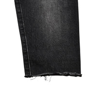 画像をギャラリービューアに読み込む, 極美品 SAINT LAURENT サンローラン デニムパンツ 切りっぱなし デニム ブラック グレー シルバー金具 サイズ24 中古 4a002653