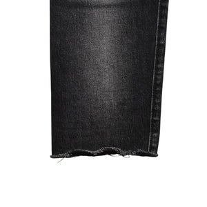 極美品 SAINT LAURENT サンローラン デニムパンツ 切りっぱなし デニム ブラック グレー シルバー金具 サイズ24 中古 4a002653