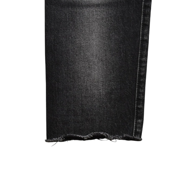 極美品 SAINT LAURENT サンローラン デニムパンツ 切りっぱなし デニム ブラック グレー シルバー金具 サイズ24 中古 4a002653