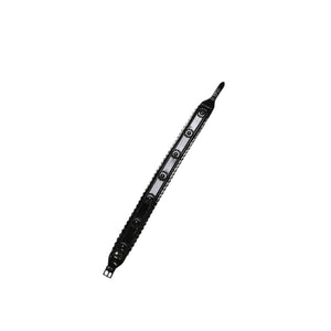 極美品 ALAIA アライア ベルト・バックル AC 5025 2 ブラック サイズ70/28 エナメル ブロンズ金具 中古 4a002660