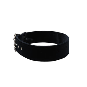 極美品 CHANEL シャネル ベルト ベルベットベルト ベロア サイズ65/26 ブラック ゴールド金具 中古 4a002661