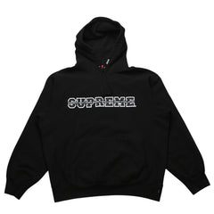 極美品 Supreme シュプリーム ブラック ホワイト RN101837 フーディ 2024 パーカー サイズL 中古 4a003064