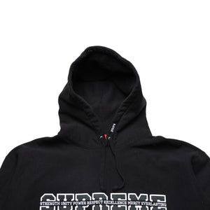 極美品 Supreme シュプリーム ブラック ホワイト RN101837 フーディ 2024 パーカー サイズL 中古 4a003064