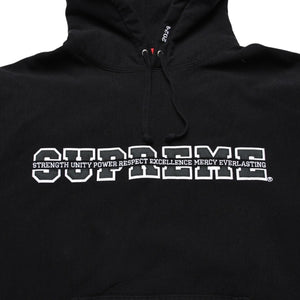極美品 Supreme シュプリーム ブラック ホワイト RN101837 フーディ 2024 パーカー サイズL 中古 4a003064
