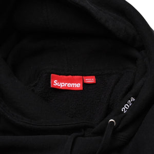 極美品 Supreme シュプリーム ブラック ホワイト RN101837 フーディ 2024 パーカー サイズL 中古 4a003064