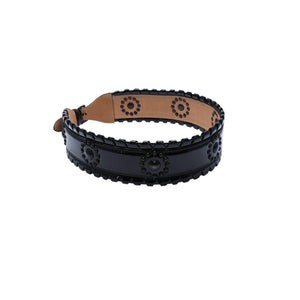 極美品 ALAIA アライア ベルト・バックル AC 5025 2 ブラック サイズ70/28 エナメル ブロンズ金具 中古 4a002660