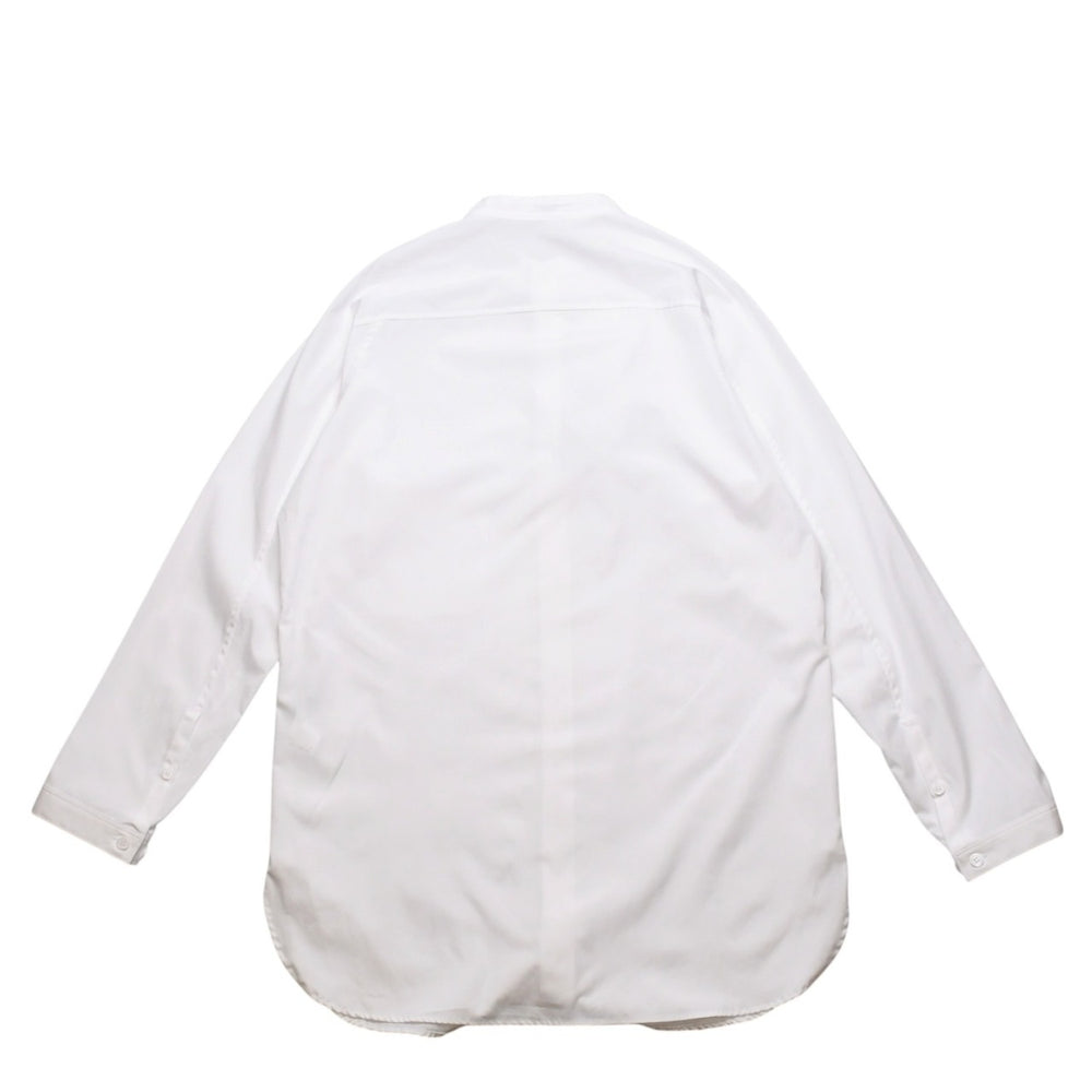 Very good condition Yohji Yamamoto POUR HOMME White shirt Dress shirt A-line raglan sleeve Stand collar White HS-B43-054 Used 4a002160