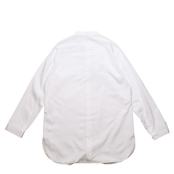 極美品 Yohji Yamamoto POUR HOMME ヨウジヤマモトプールオム 白シャツ ワイシャツ Aライン ラグランスリーブ スタンドカラー ホワイト HS-B43-054 中古 4a002160