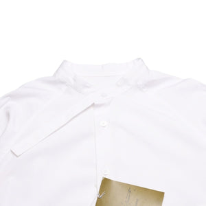 極美品 Yohji Yamamoto POUR HOMME ヨウジヤマモトプールオム 白シャツ ワイシャツ Aライン ラグランスリーブ スタンドカラー ホワイト HS-B43-054 中古 4a002160