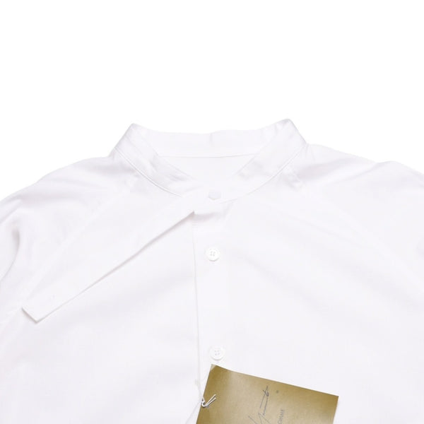 極美品 Yohji Yamamoto POUR HOMME ヨウジヤマモトプールオム 白シャツ ワイシャツ Aライン ラグランスリーブ スタンドカラー ホワイト HS-B43-054 中古 4a002160