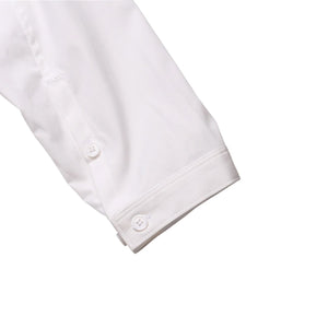 極美品 Yohji Yamamoto POUR HOMME ヨウジヤマモトプールオム 白シャツ ワイシャツ Aライン ラグランスリーブ スタンドカラー ホワイト HS-B43-054 中古 4a002160