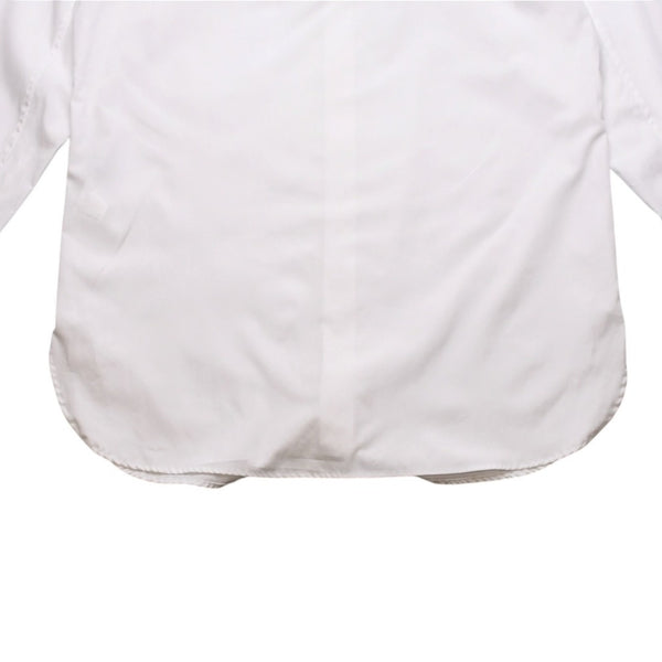 極美品 Yohji Yamamoto POUR HOMME ヨウジヤマモトプールオム 白シャツ ワイシャツ Aライン ラグランスリーブ スタンドカラー ホワイト HS-B43-054 中古 4a002160
