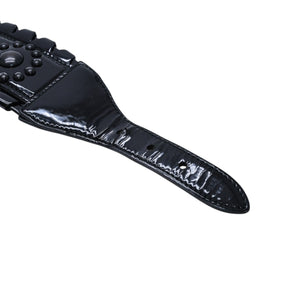 極美品 ALAIA アライア ベルト・バックル AC 5025 2 ブラック サイズ70/28 エナメル ブロンズ金具 中古 4a002660