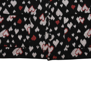 極美品 SAINT LAURENT サンローラン SS16 ハート カーディガン エディー期 423198 コットン ハート ブラック ホワイト レッド サイズ M 中古 4a002635
