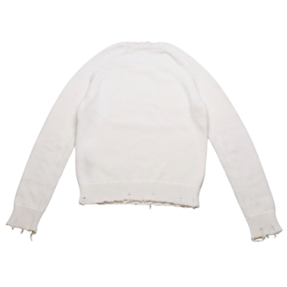 極美品 SAINT LAURENT PARIS サンローラン パリ ニット セーター 605191 ニット ホワイト サイズXS 中古 4a002702
