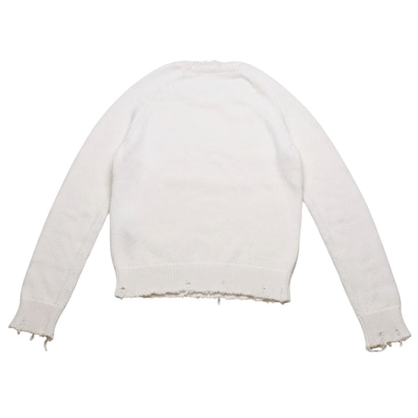 極美品 SAINT LAURENT PARIS サンローラン パリ ニット セーター 605191 ニット ホワイト サイズXS 中古 4a002702