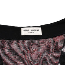 画像をギャラリービューアに読み込む, 極美品 SAINT LAURENT サンローラン SS16 ハート カーディガン エディー期 423198 コットン ハート ブラック ホワイト レッド サイズ M 中古 4a002635