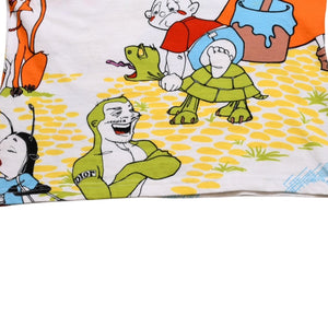 極美品 Christian Dior クリスチャンディオール 半袖Tシャツ 2P12155023 サイズ36 ホワイト カートゥーン ガリアーノ期 中古 4a003166