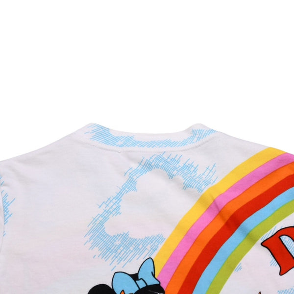 極美品 Christian Dior クリスチャンディオール 半袖Tシャツ 2P12155023 サイズ36 ホワイト カートゥーン ガリアーノ期 中古 4a003166