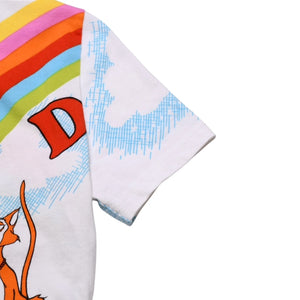 極美品 Christian Dior クリスチャンディオール 半袖Tシャツ 2P12155023 サイズ36 ホワイト カートゥーン ガリアーノ期 中古 4a003166
