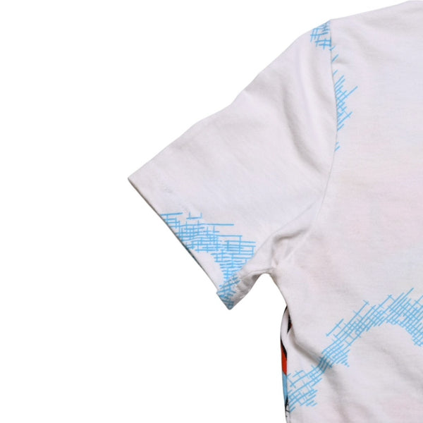極美品 Christian Dior クリスチャンディオール 半袖Tシャツ 2P12155023 サイズ36 ホワイト カートゥーン ガリアーノ期 中古 4a003166