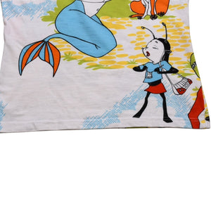 極美品 Christian Dior クリスチャンディオール 半袖Tシャツ 2P12155023 サイズ36 ホワイト カートゥーン ガリアーノ期 中古 4a003166