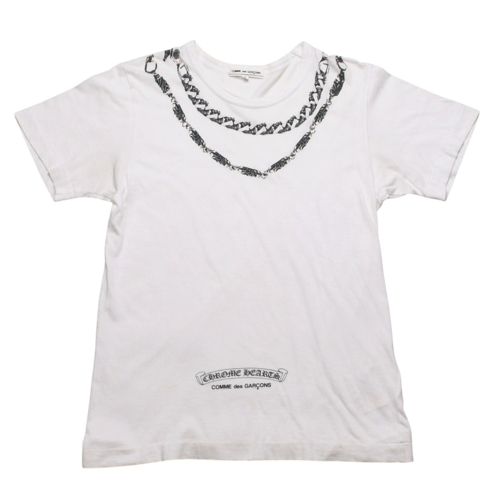 COMME des GARCONS コムデギャルソン × CHROME HEARTS クロムハーツ 半袖Tシャツ OT-T025 サイズ S クリスマス限定 美品 中古 4a003161