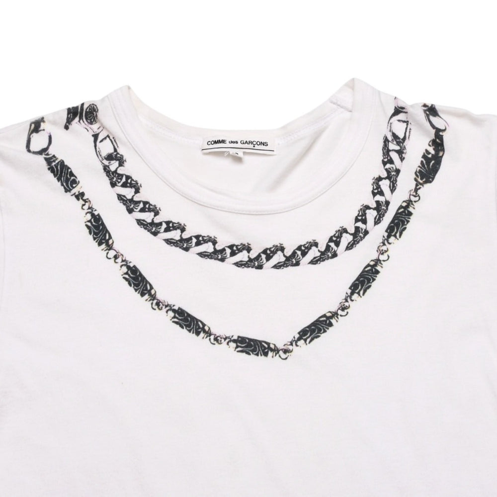 COMME des GARCONS コムデギャルソン × CHROME HEARTS クロムハーツ 半袖Tシャツ OT-T025 サイズ S クリスマス限定 美品 中古 4a003161