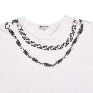 COMME des GARCONS コムデギャルソン × CHROME HEARTS クロムハーツ 半袖Tシャツ OT-T025 サイズ S クリスマス限定 美品 中古 4a003161
